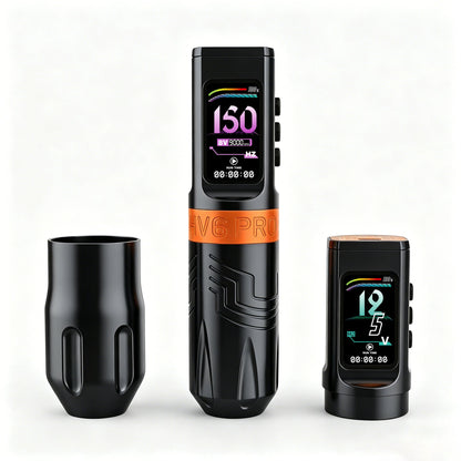 INKSOUL® Tattoo Machine Wiresles Pen 4.2MM Strokes Two Grips Two Batteries Two Modes 2 in 1 | HV6 PRO