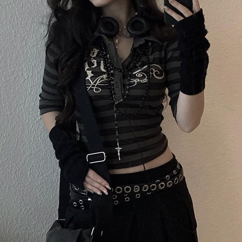 Cute Dark Academia Techwear Button Up!