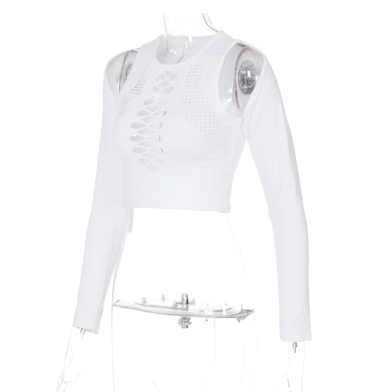 Hollow Out Bandage Sexy Crop Top!