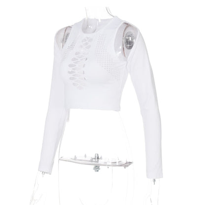 Hollow Out Bandage Sexy Crop Top!