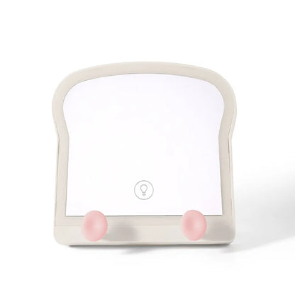 Kawaii Toast LED Makeup Mirror