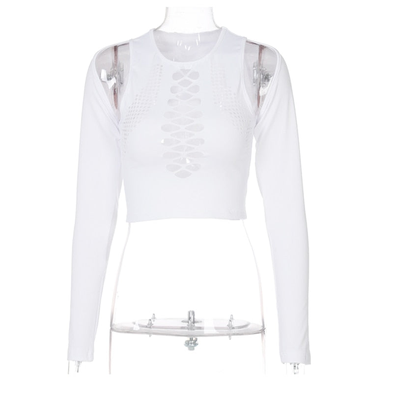 Hollow Out Bandage Sexy Crop Top!