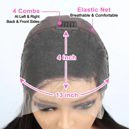 250% Density Kinky Straight Bob Wig | 13x4 HD Transparent Full Lace Frontal Human Hair Wig (Pre-Plucked for Black Women)