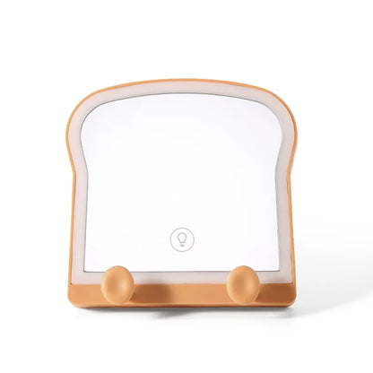 Kawaii Toast LED Makeup Mirror