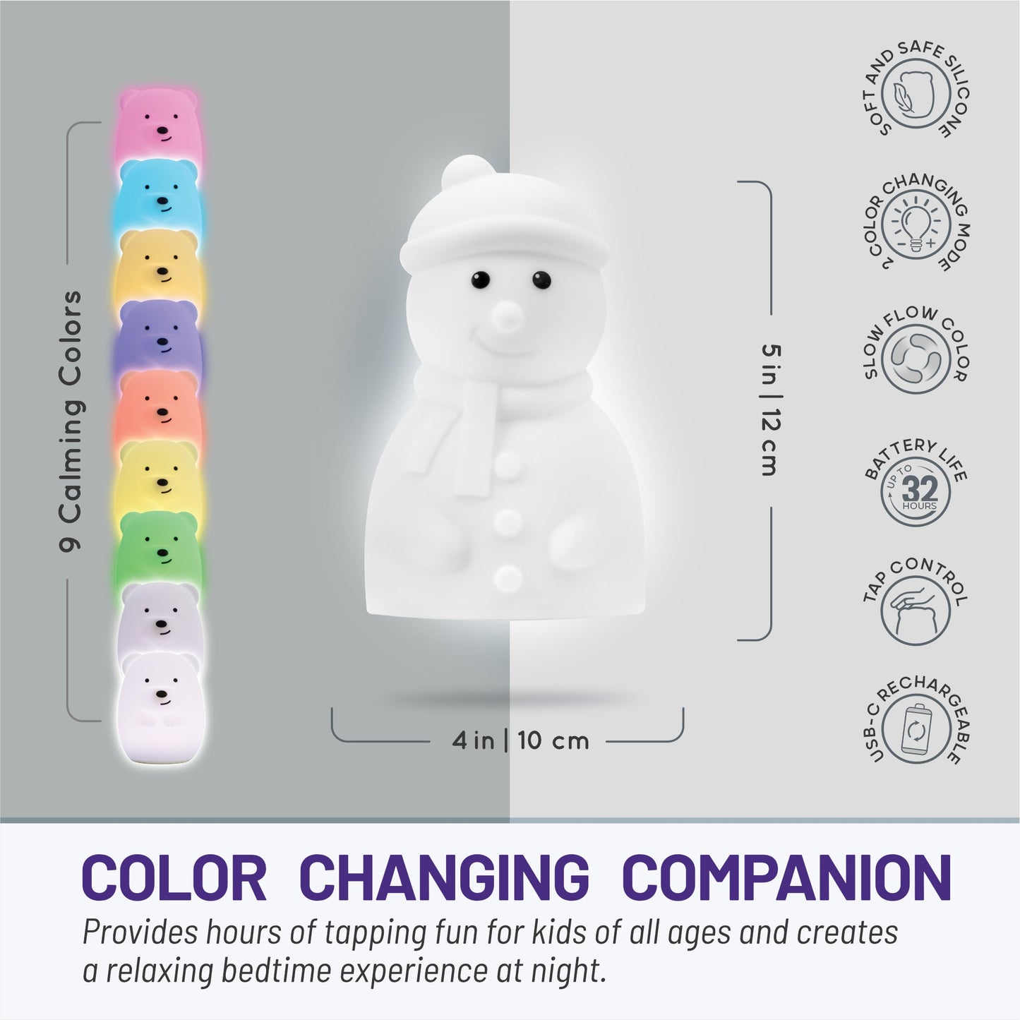 LumiPets Stanley the Snowman LED Night Light