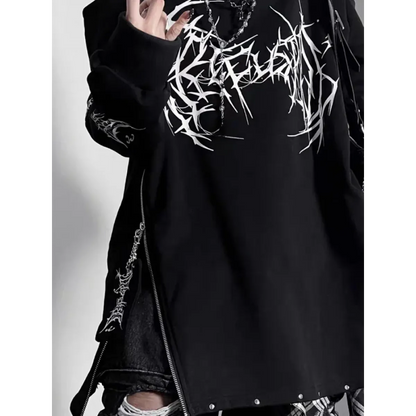 Punk Harajuku Off Shoulder Tee